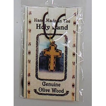 橄欖木十字架-Holy Land手工項鍊13-33