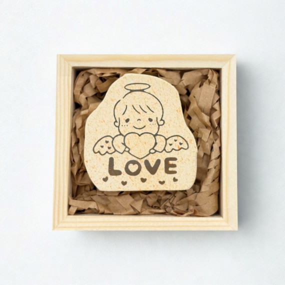 木盒石頭燈-LOVE