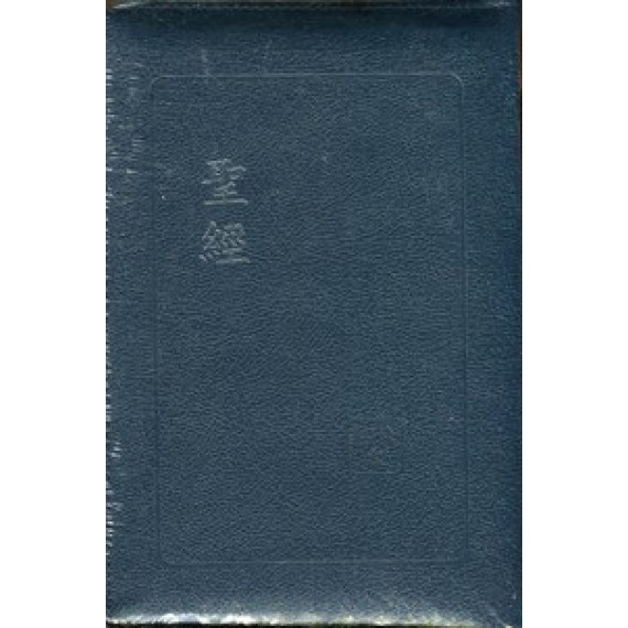 	中型聖經-皮拉拇紅字豪華(藍銀)